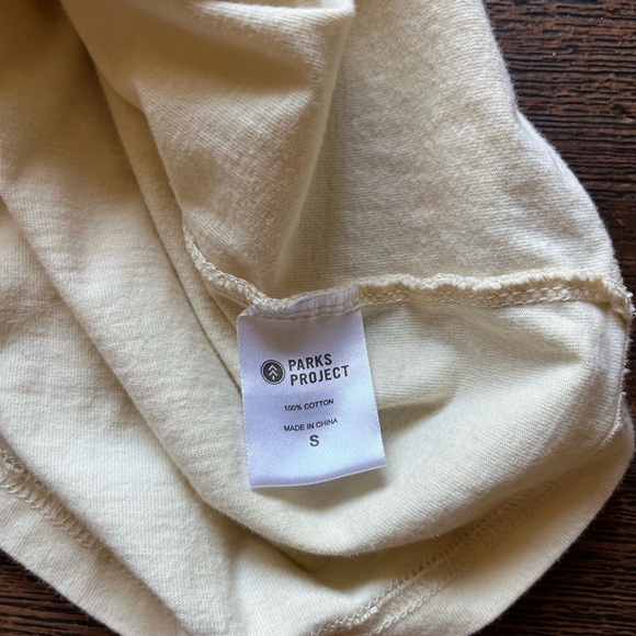 Men's Parks Project T-Shirt Yellow Nature S Vanlife Camp Desert USA BOHO Climb - Picture 7 of 12